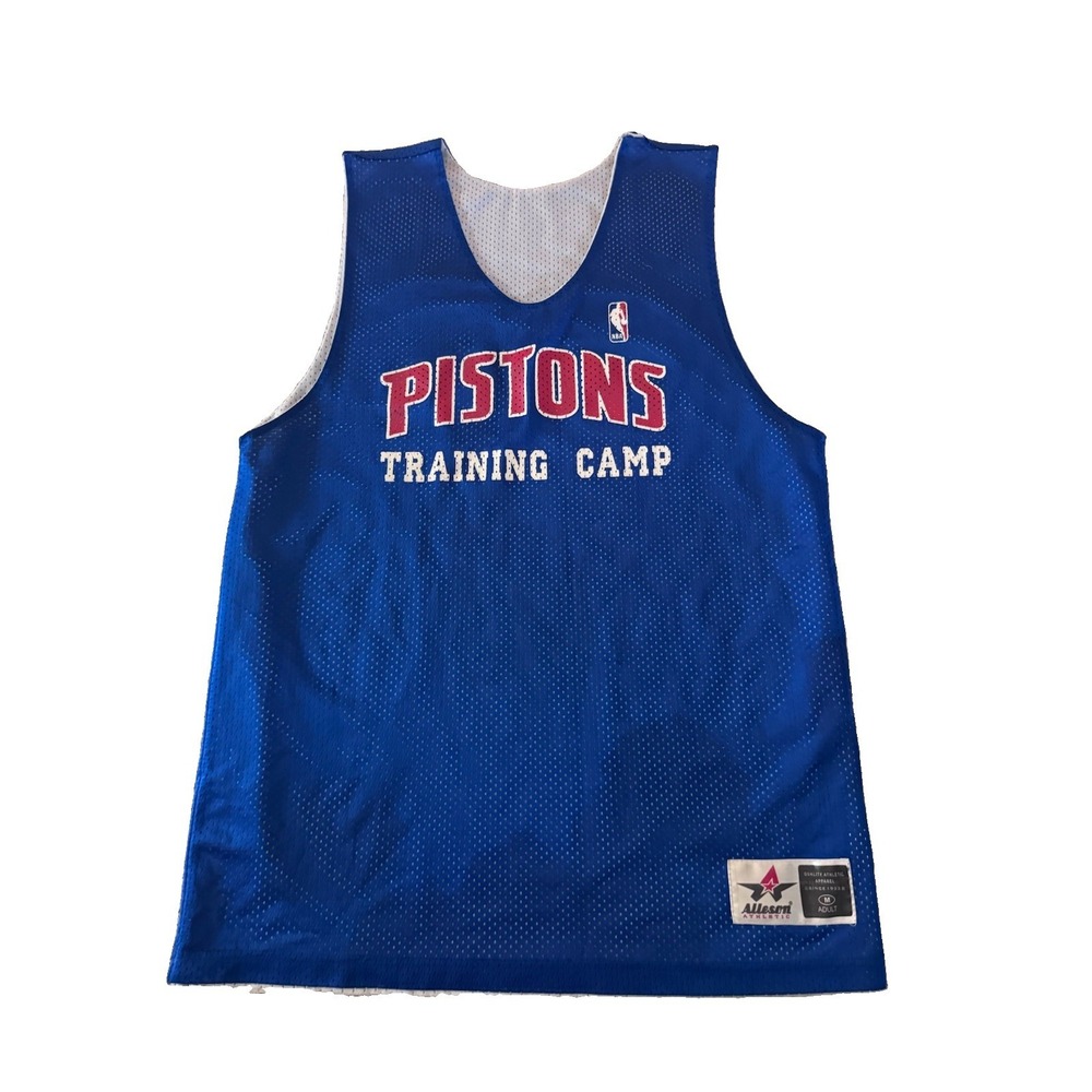 Detroit Pistons NBA Training Camp Jersey Blue Alleson Athletic Men's Size M